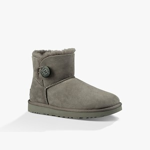 Ugg Mini Bailey Button II Women Classic Boots Olive (5792NYGSW)